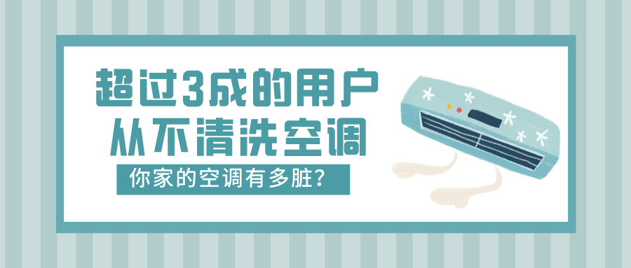 超过3成的用户从不清洗空调 你家的空调有多脏？